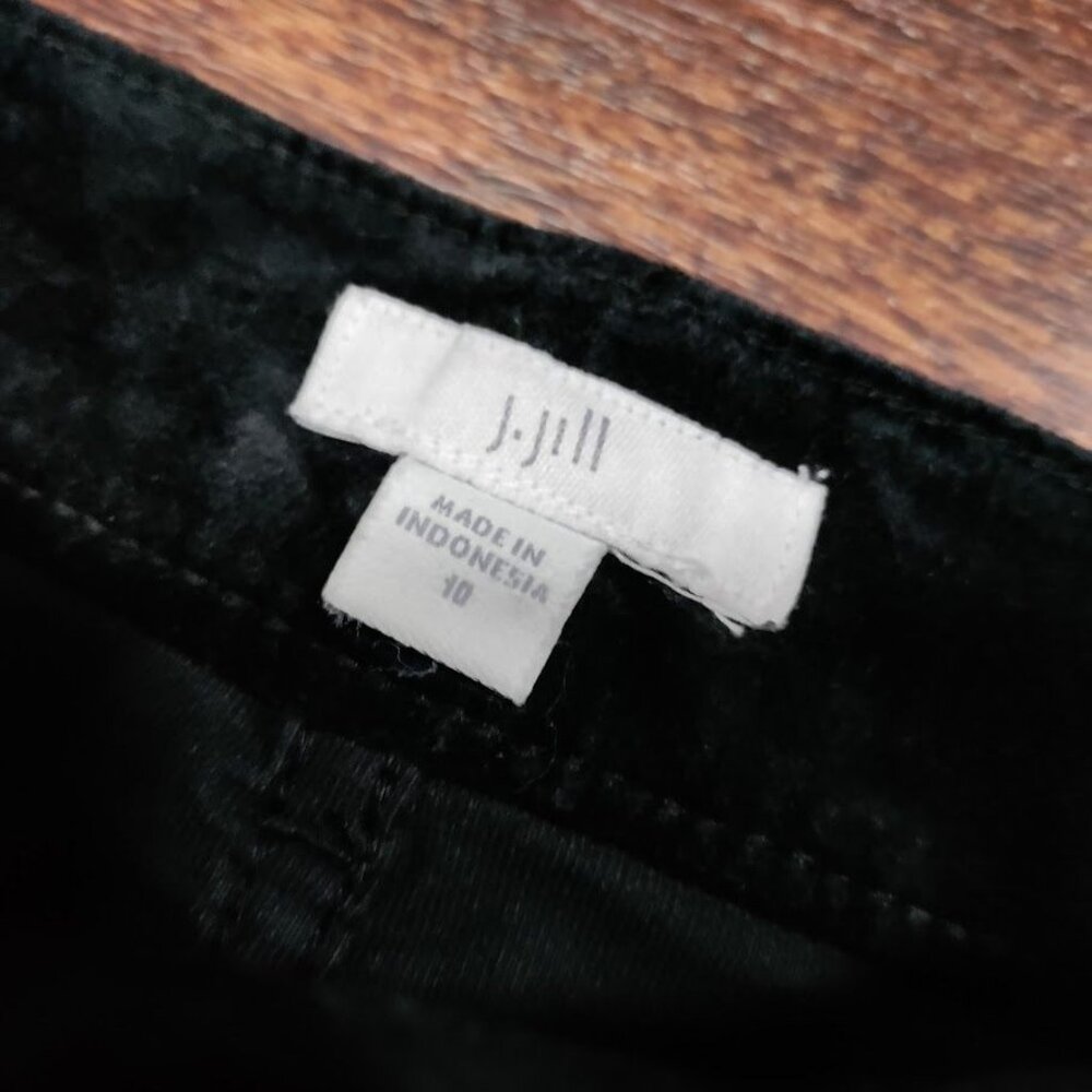 J.Jill Velvet Cotton Blend Mid Rise 5 Pocket Bootcut Pants Black Women's Size 10 - Picture 4 of 10